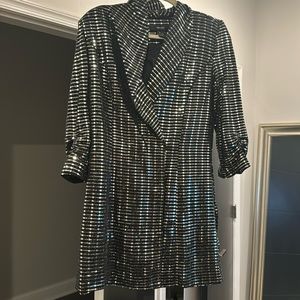 Sequin blazer mini dress
